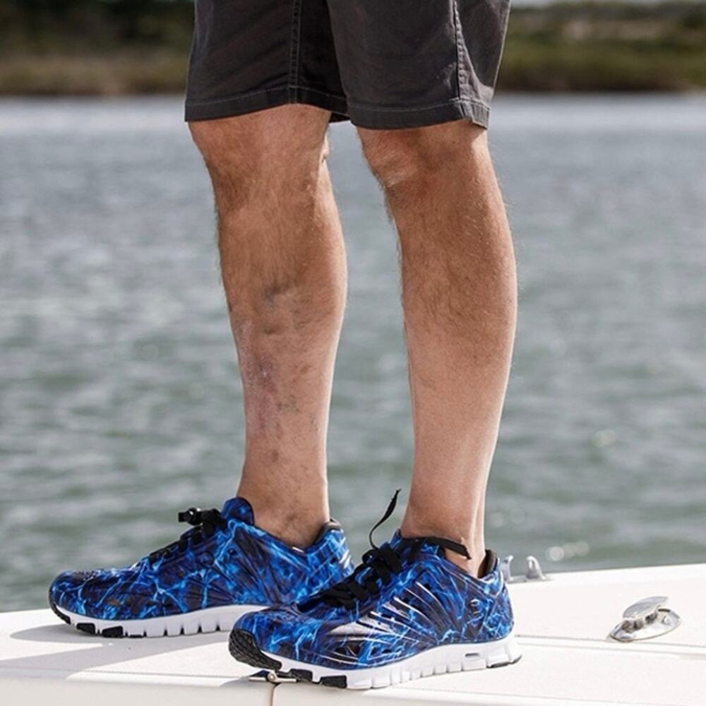 CrossKix APX Mossy Oak Elements Agua Blue Closed Toe Water/Boat Shoes Men 13